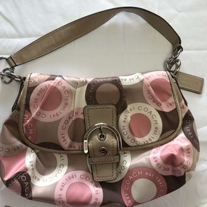 Coach logo shoulder bag
